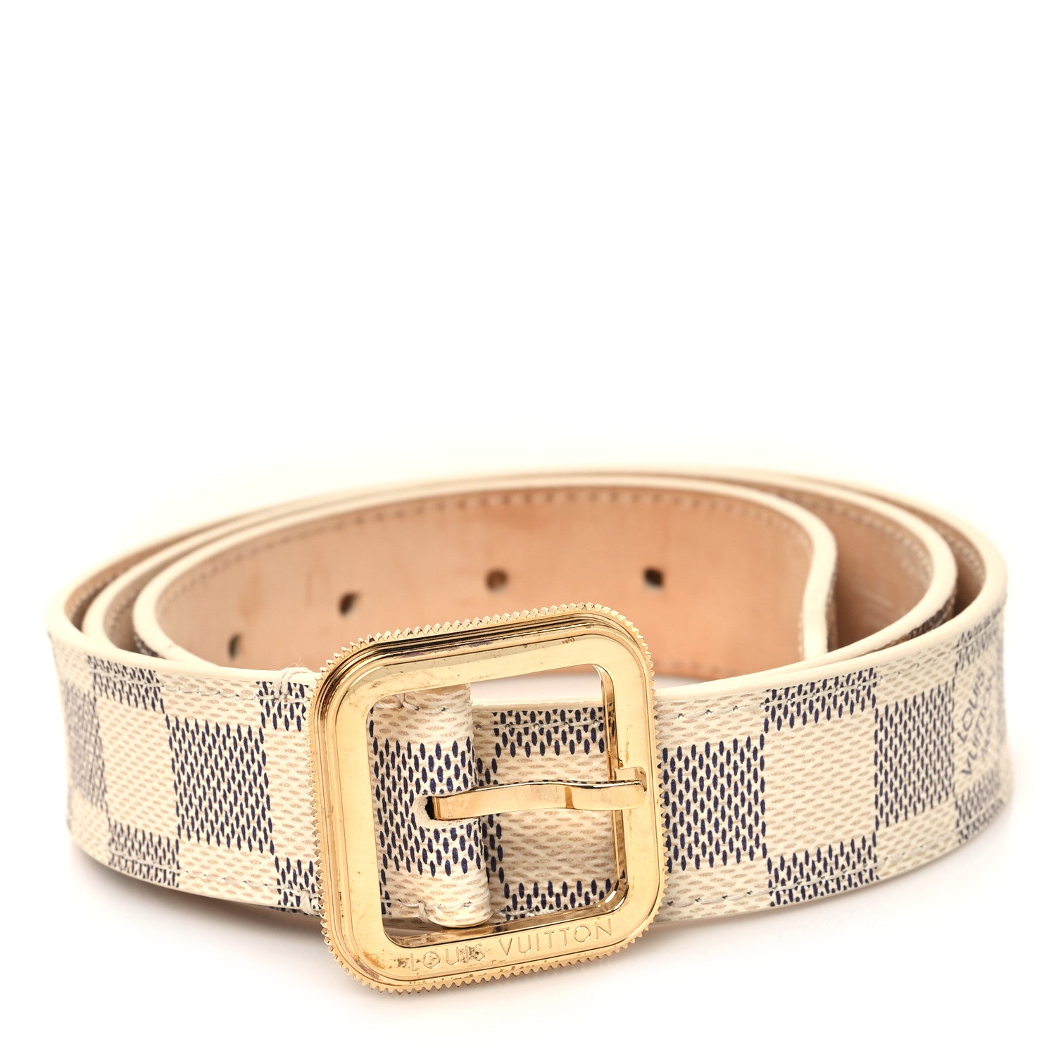 Louis Vuitton Damier Azur 30mm Tresor Belt 90 36 1 of 7