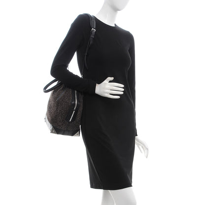 Alexander Wang Trimmed Fleece Suede Small Emile Black Silver Hardware 2 of 15