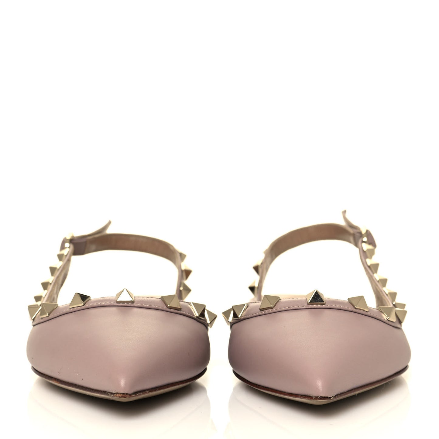 Nappa Rockstud Slingback Flats 37 Poudre
