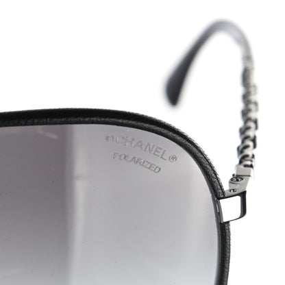 Chanel Polarized Pilot Winter Sunglasses 4219-Q Black 7 of 7