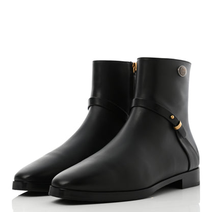 Gucci Calfskin Womens GG Ankle Boots 37.5 Black 3 of 8