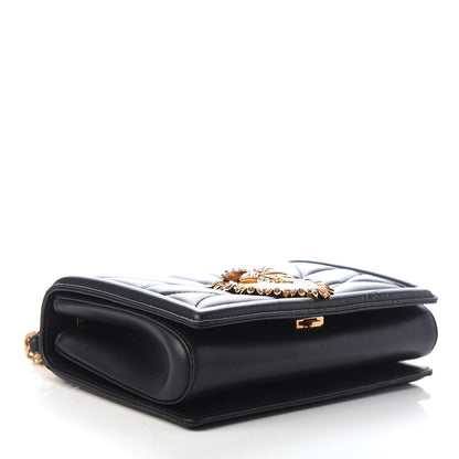 Dolce & Gabbana Calfskin Medium Devotion Crossbody Bag Black 4 of 9