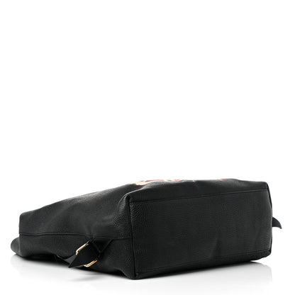 Gucci Calfskin Kingsnake Print Drawstring Backpack Black 4 of 18
