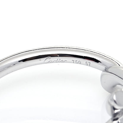 Cartier 18K White Gold Diamond Entrelaces Ring 57 8 6 of 7