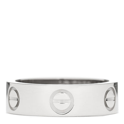 Cartier 18K White Gold 5.5mm LOVE Ring 50 5.25 1 of 4