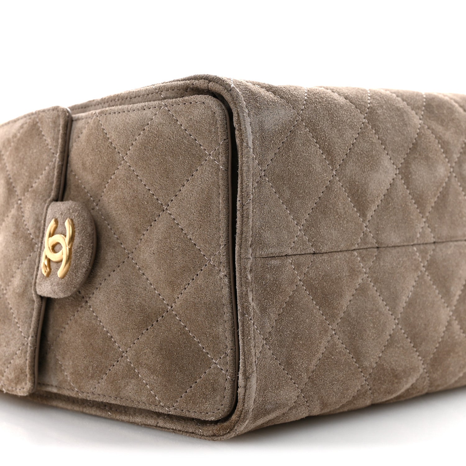 Chanel Suede Quilted Small Chanel 25 Handbag Dark Grey 9 of 11