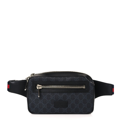 Gucci Soft GG Supreme Monogram Web Belt Bag Black Grey 1 of 9