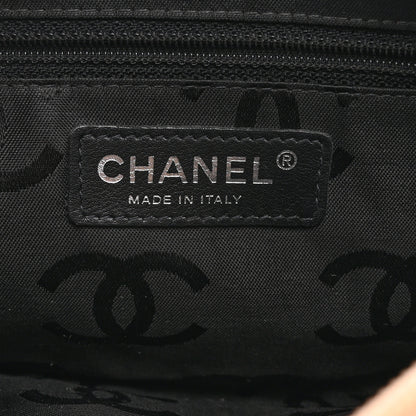 Chanel Calfskin Quilted Cambon Pochette Beige Black 6 of 10