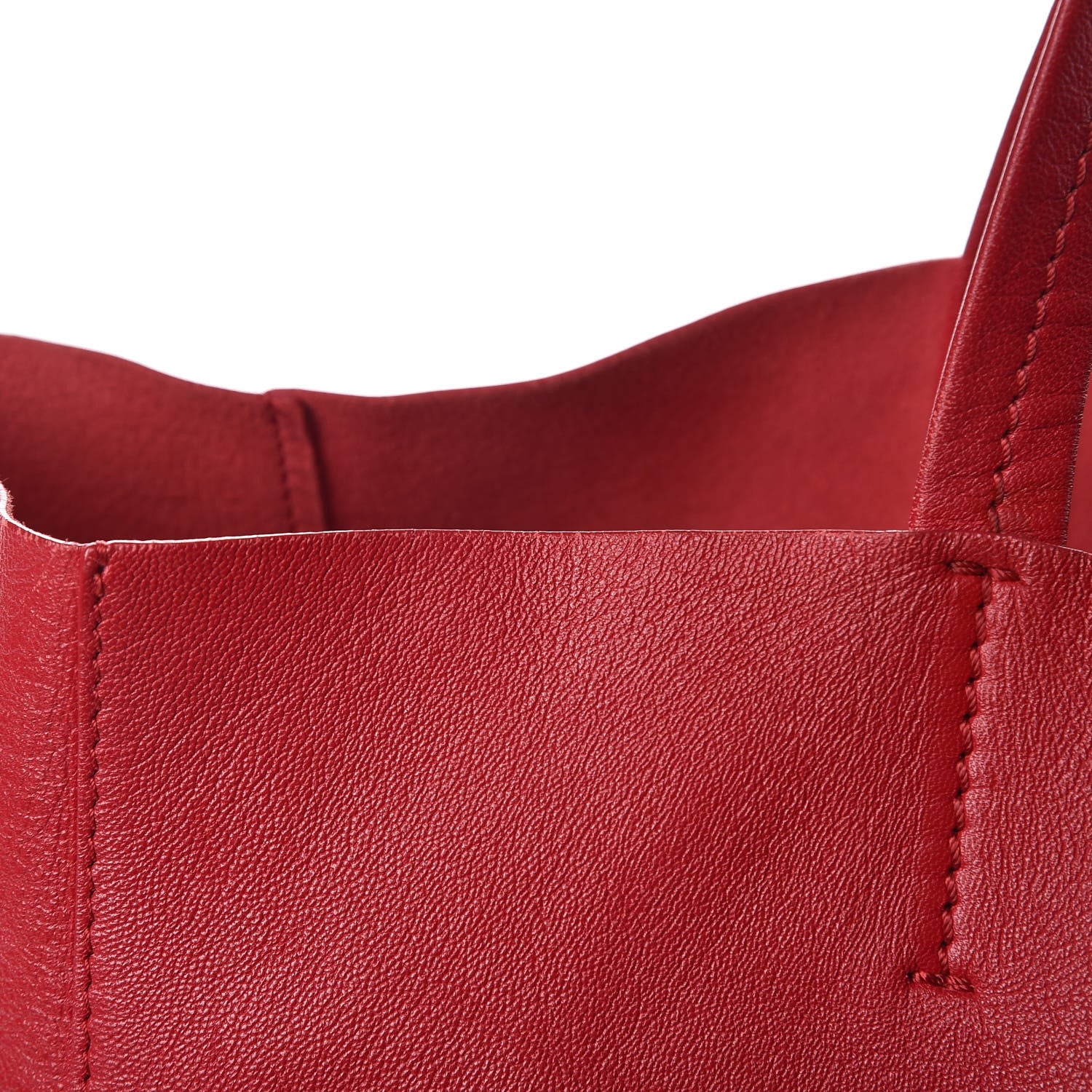Celine Lambskin Horizontal Cabas Red 16 of 23