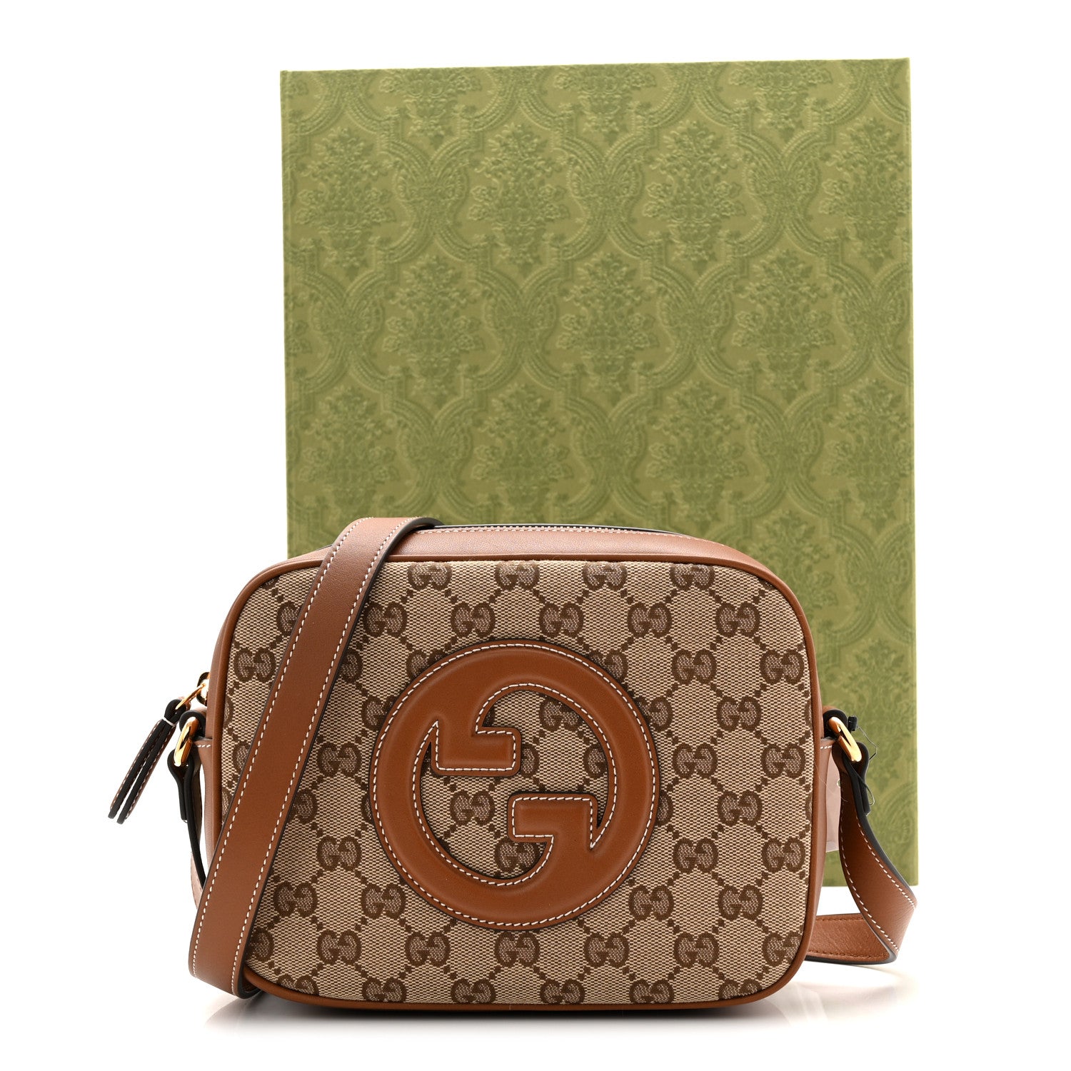 Gucci GG Supreme Calfskin Mini Blondie Bag Beige Ebony Sundial