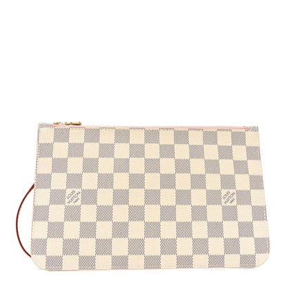Louis Vuitton Damier Azur Neverfull MM GM Pochette  Rose Ballerine 1 of 6