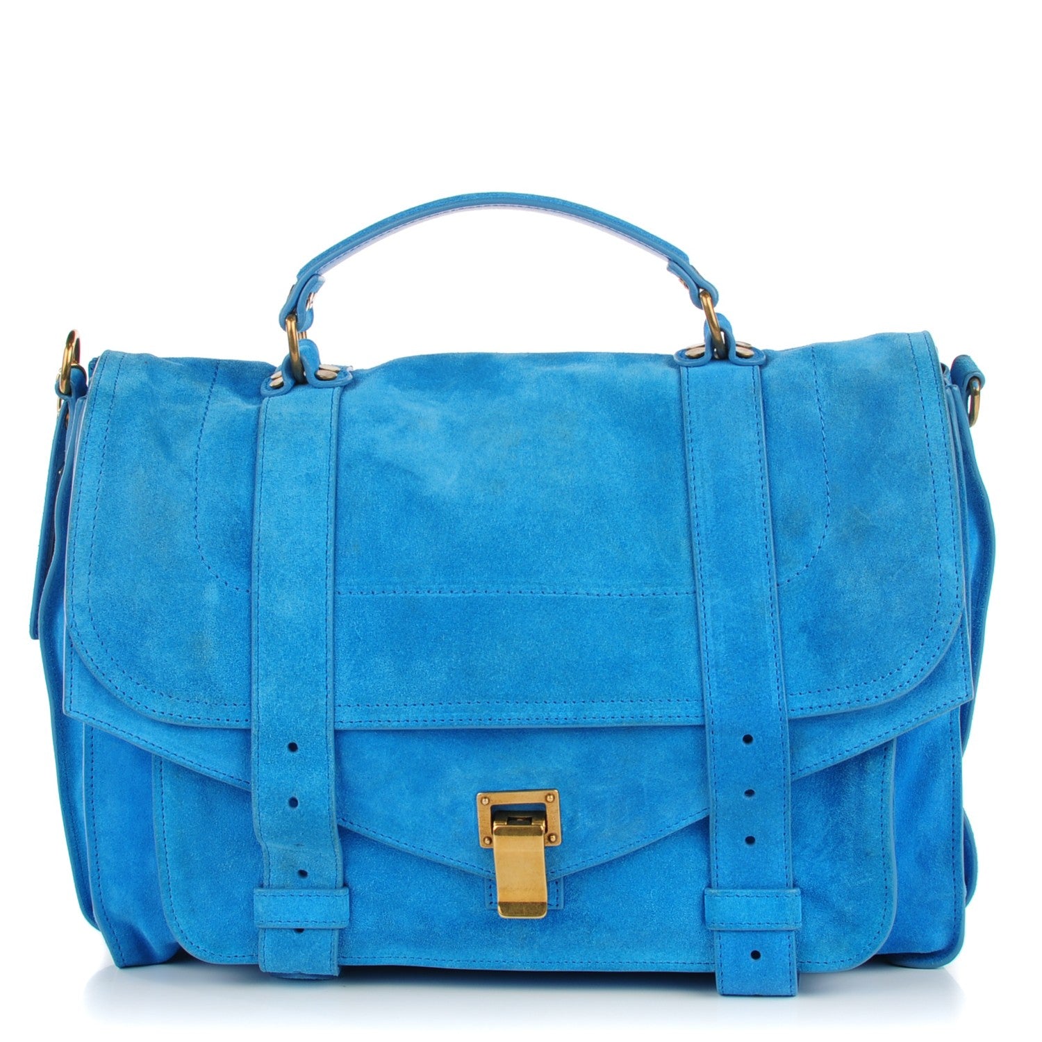 Proenza Schouler Suede Large PS1 Satchel Rip Tide 1 of 11
