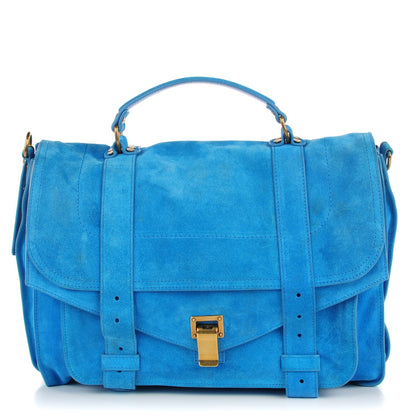 Proenza Schouler Suede Large PS1 Satchel Rip Tide 1 of 11