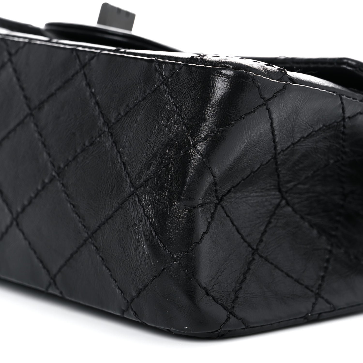 Chanel Aged Calfskin Quilted 2.55 Reissue Mini Flap So Black 8 of 9
