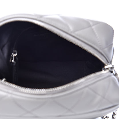 Saint Laurent Calfskin Y Quilted Monogram Small Loulou Bowling Bag Light Grey 4 of 8