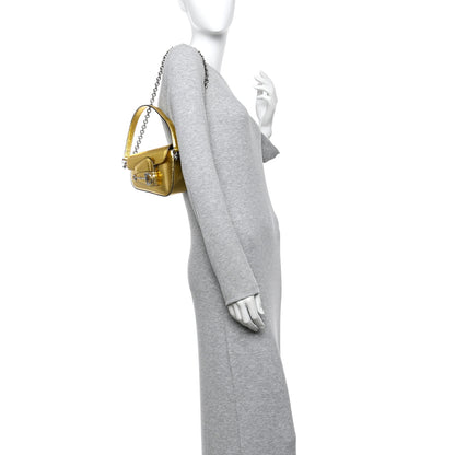 Gucci Metallic Demetra Mini Horsebit 1955 Asymmetric Shoulder Bag Gold 2 of 12