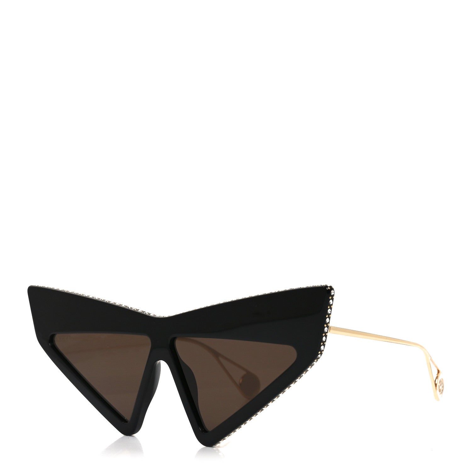 Gucci Acetate Crystal Geometric Sunglasses GG0430S Black 1 of 7