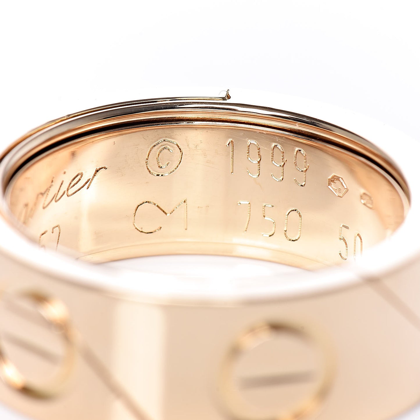 18K Yellow Gold 7mm Astro LOVE Ring 50 5.25