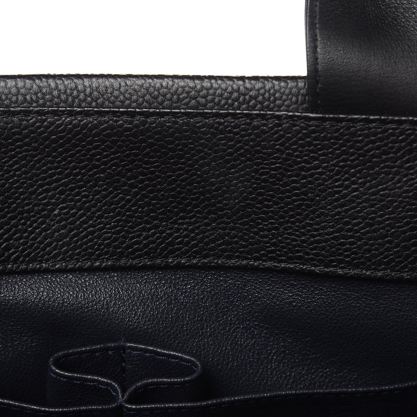 Caviar Lambskin Quilted Large Coco Break Shopping Bag Black