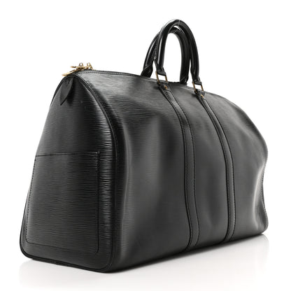 Louis Vuitton Epi Keepall 45 Black 2 of 8