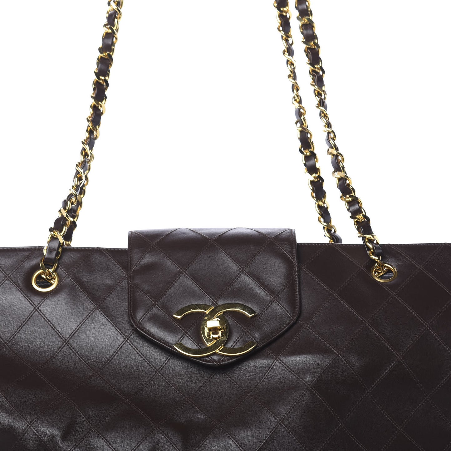 Calfskin Stitched XL Weekender Brown