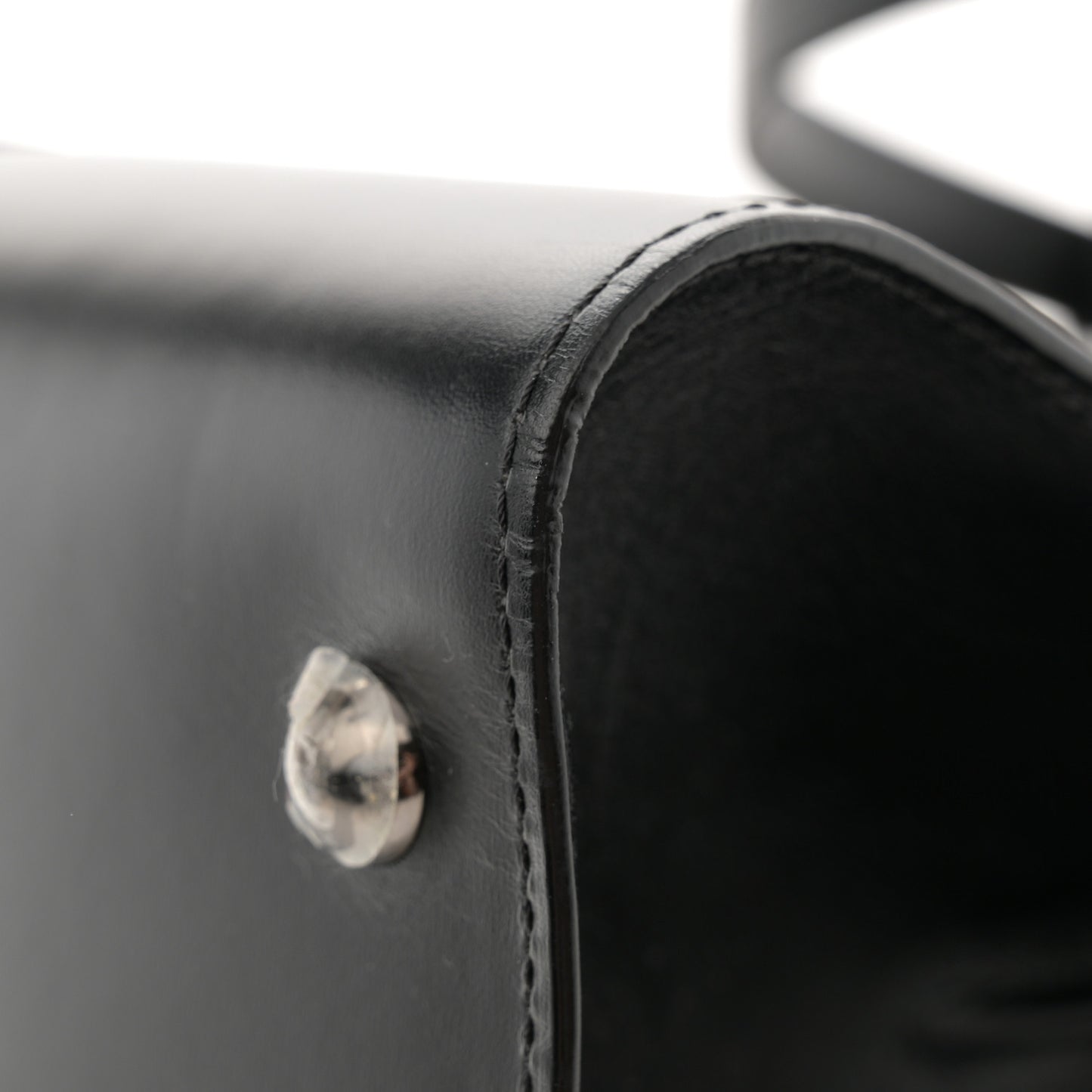 Calfskin MM L'Humour Brillant Satchel Black