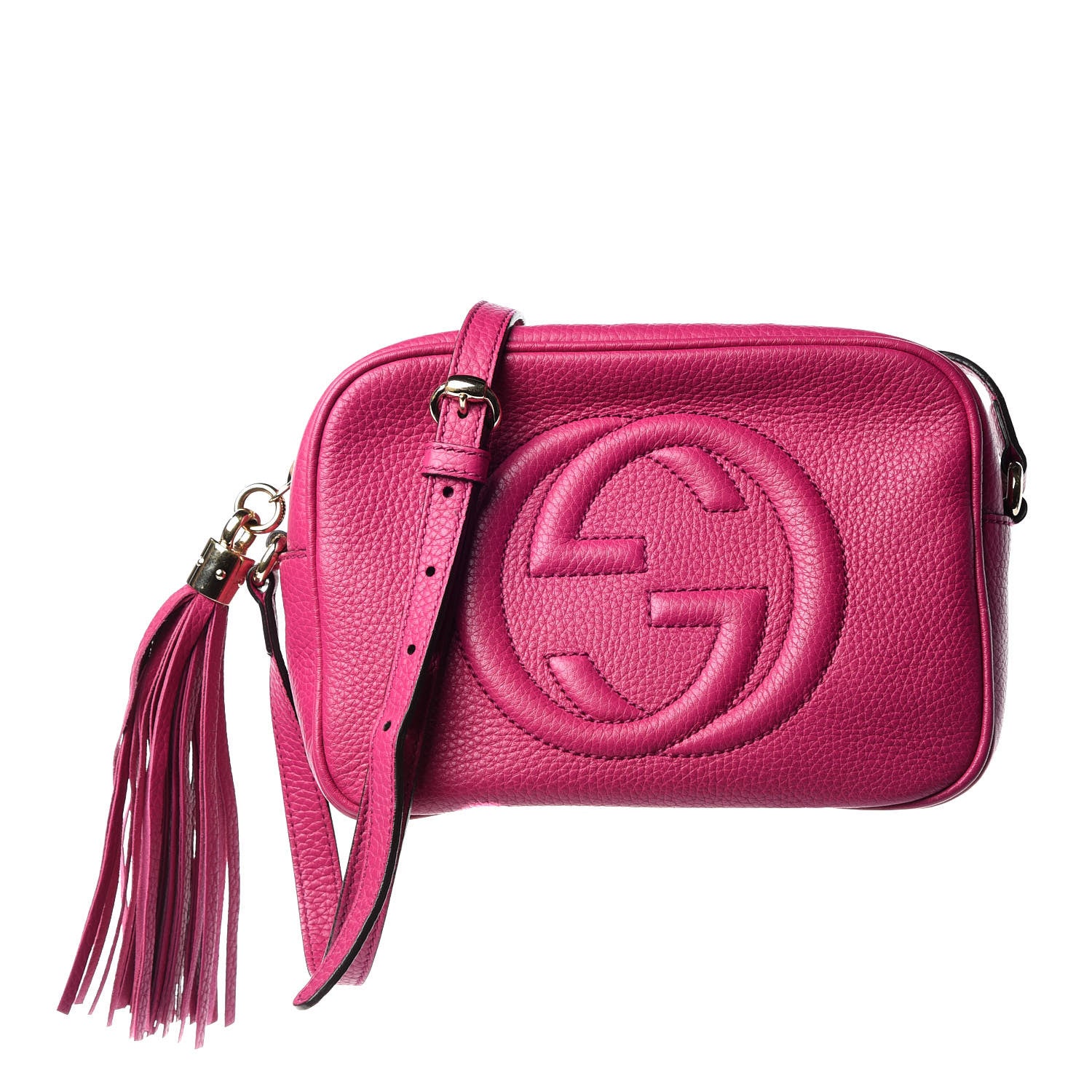 Gucci Cellarius Calfskin Small Soho Disco Bag Bright Bouganville 1 of 10