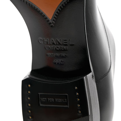 Chanel Smooth Calfskin Mens Loafers 44 Black 7 of 7