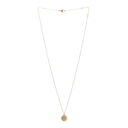 David Yurman 18K Yellow Gold Diamond Initial M Charm Necklace 3 of 4