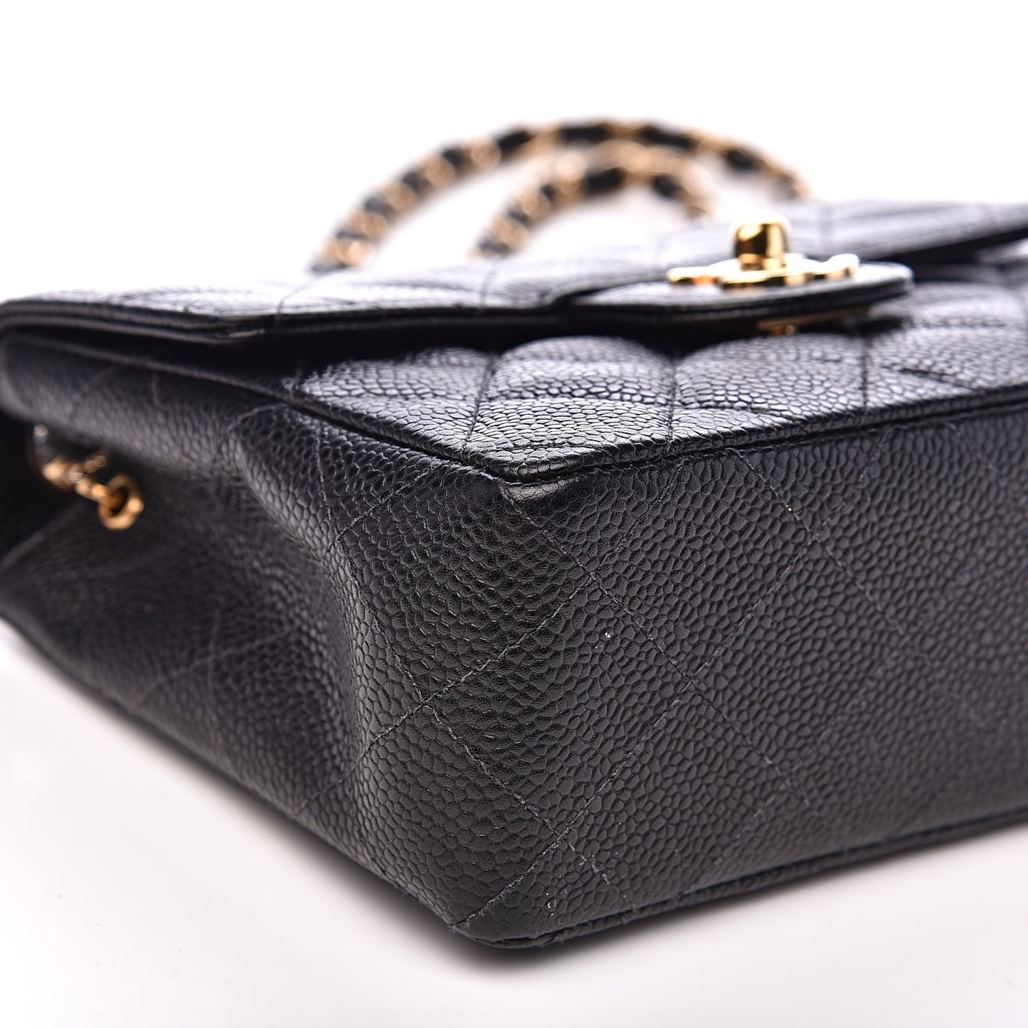 Caviar Quilted Mini Square Flap Black