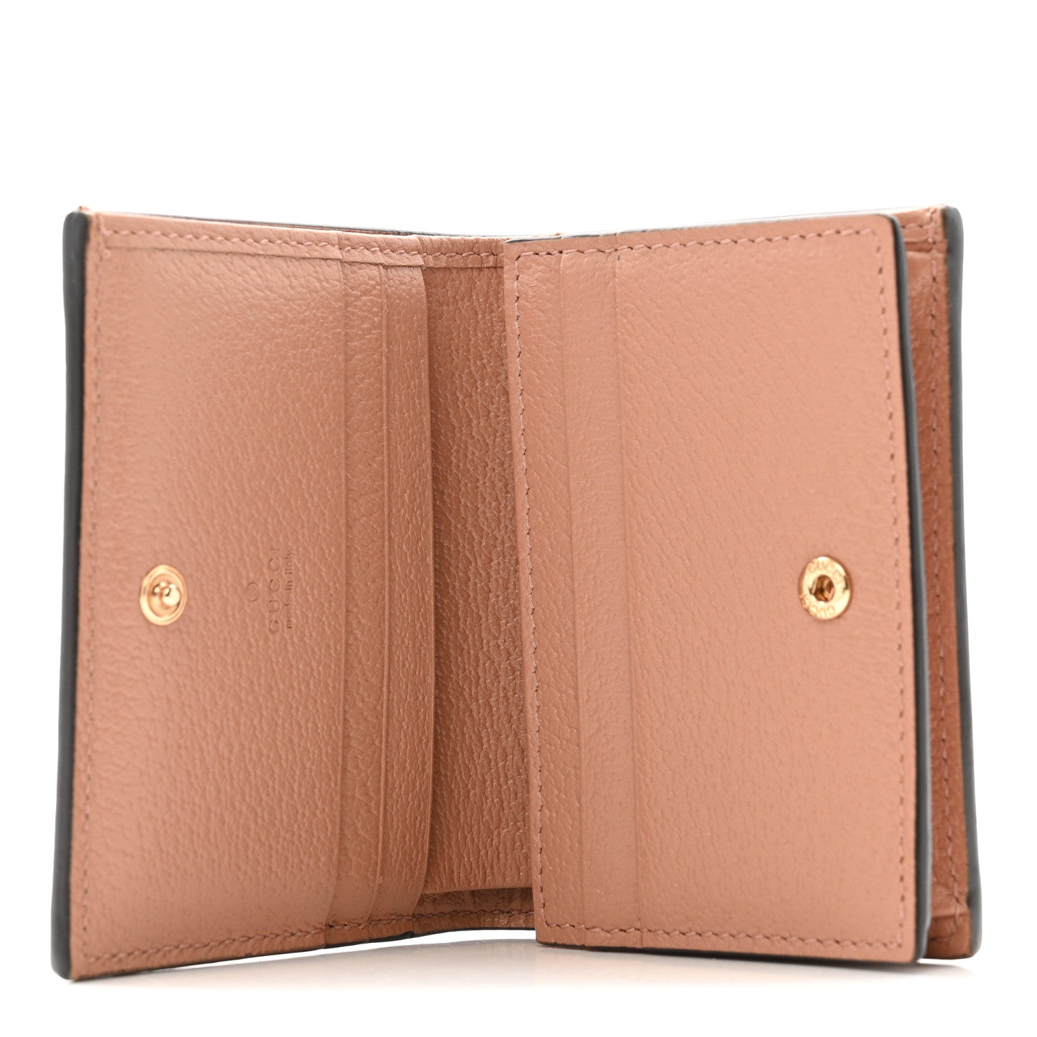 Gucci Monogram Textured Dollar Calfskin Card Case Cloche Rose Pink 5 of 10