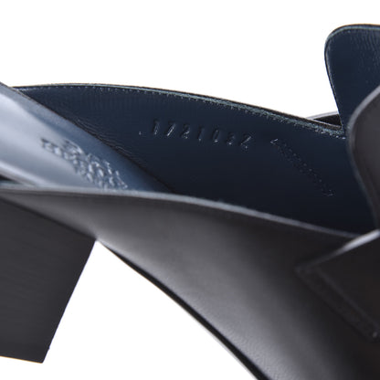 Hermes Goatskin Paradis Mules 37.5 Black 9 of 10