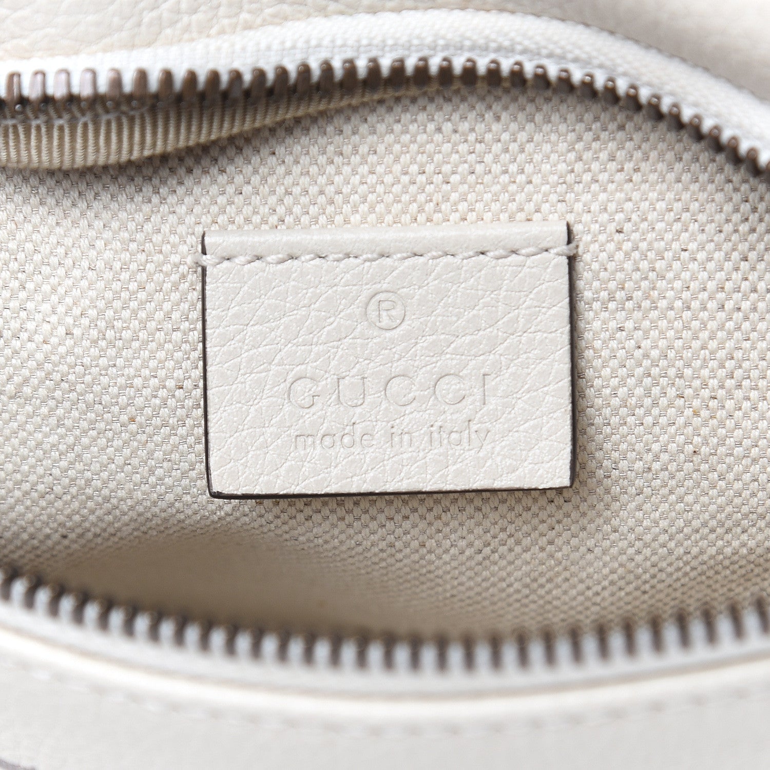 Gucci Grained Calfskin Small Logo Belt Bag White 6 of 8