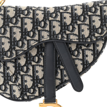 Christian Dior Oblique Mini Saddle Bag Blue 8 of 12