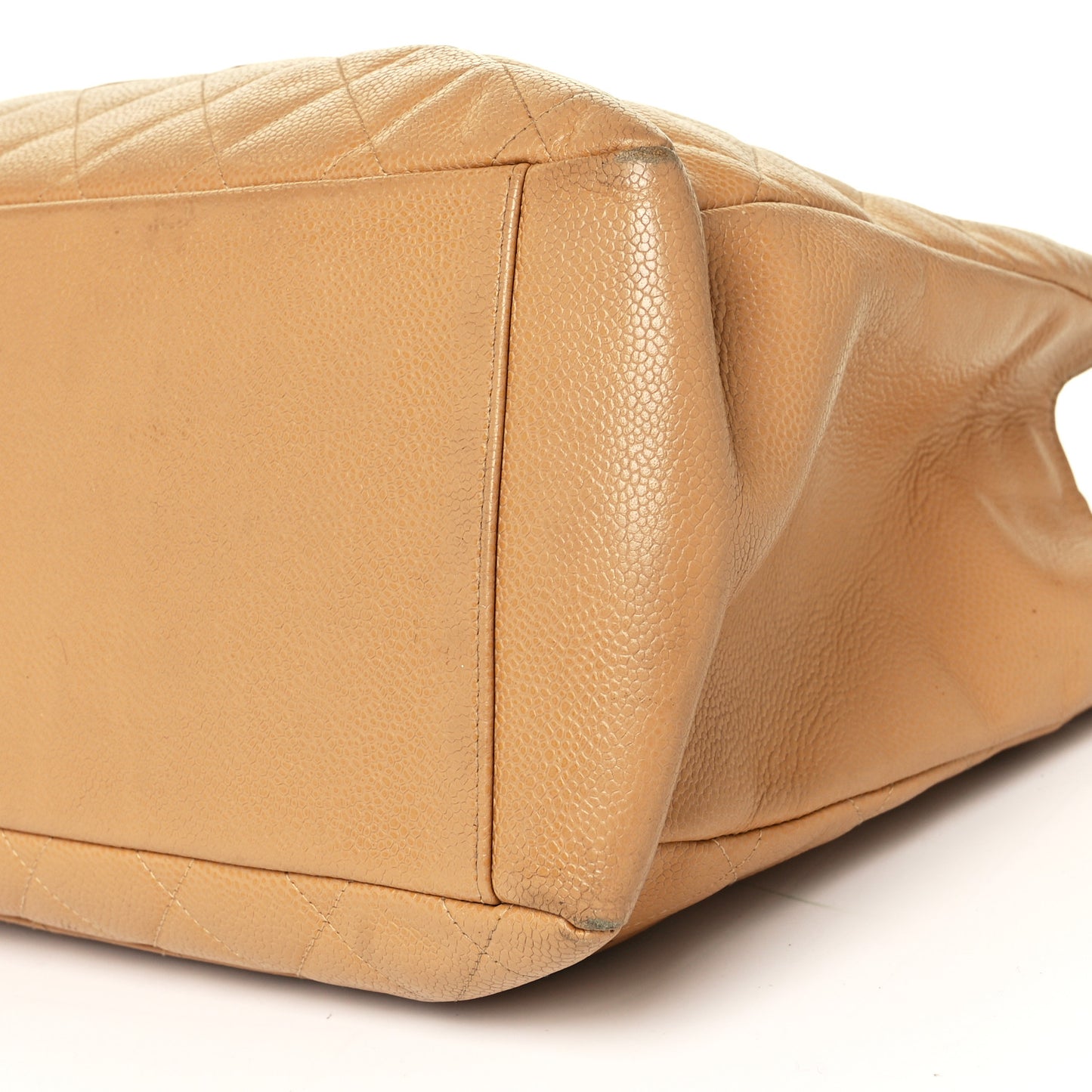 Caviar Quilted Grand Shopping Tote GST Beige