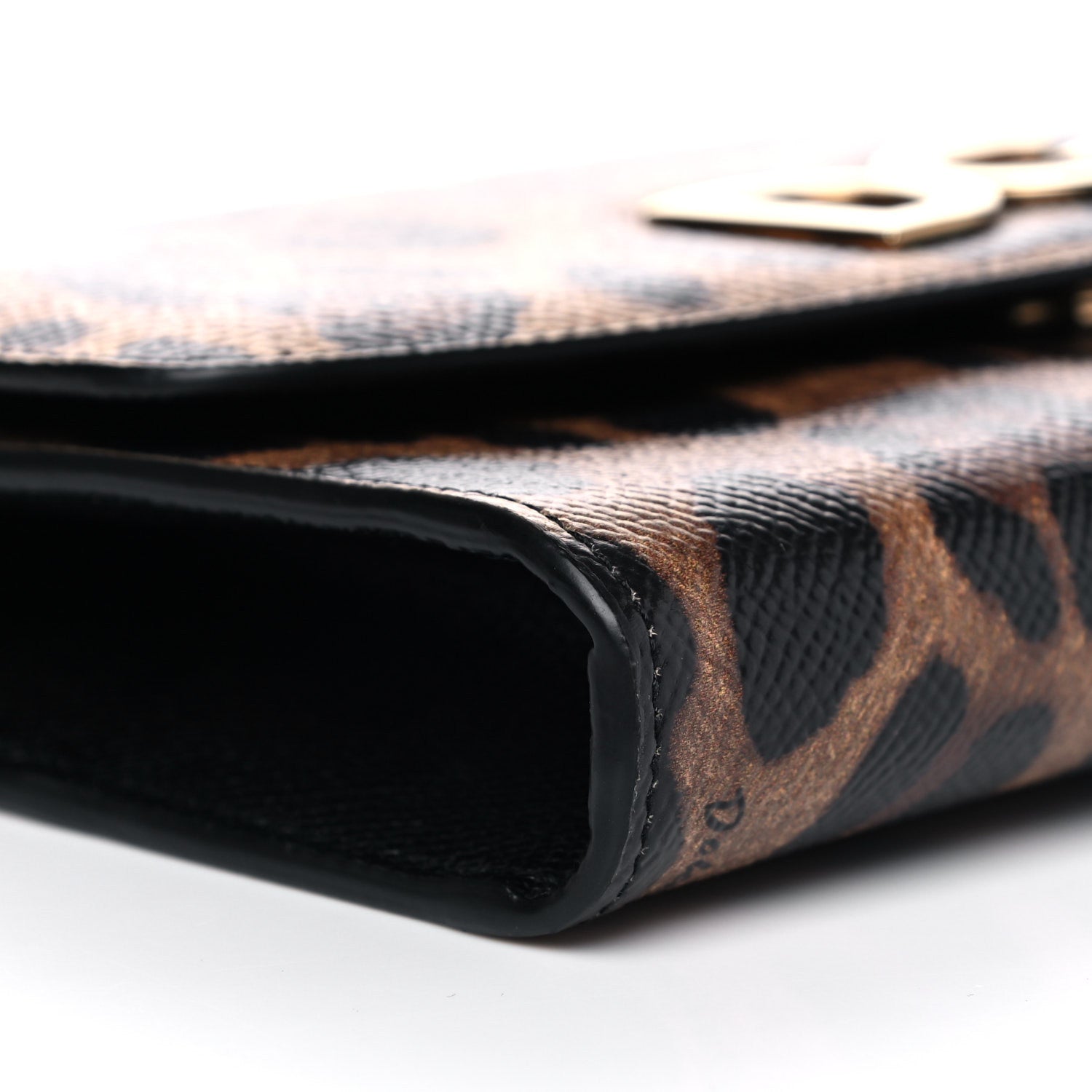Dolce & Gabbana Dauphine Leopard Print Wallet On Chain Black 8 of 12