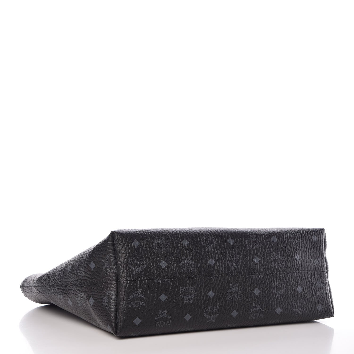 MCM Visetos Medium Anya Shopper Tote Black 4 of 10