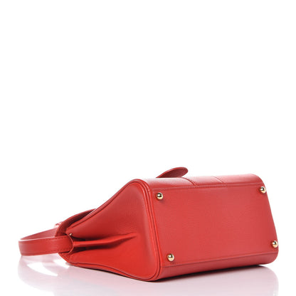 Delvaux Grained Calfskin Mini Brillant Satchel Rouge Gorge 5 of 10