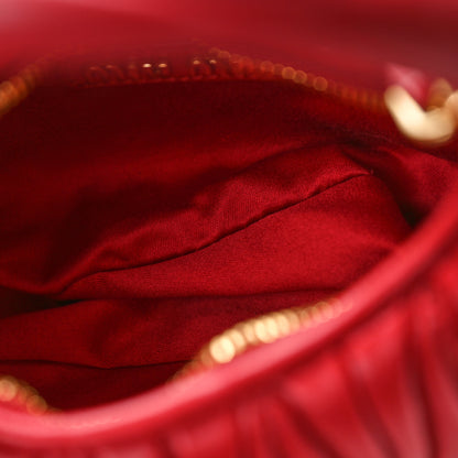 Miu Miu Nappa Matelasse Mini Wander Hobo Fuoco 5 of 10