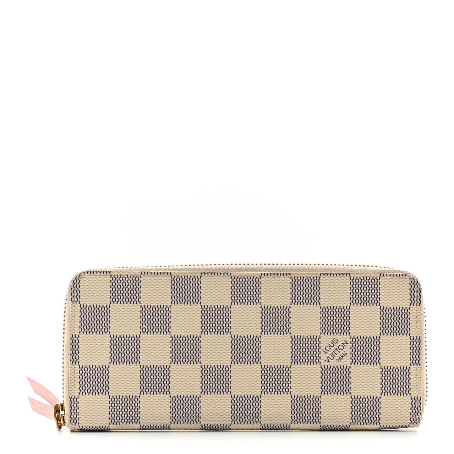 Damier Azur Clemence Wallet Rose Ballerine