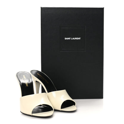 Saint Laurent Calfskin New Belfagor 95mm Mules 37 Pearl 10 of 10