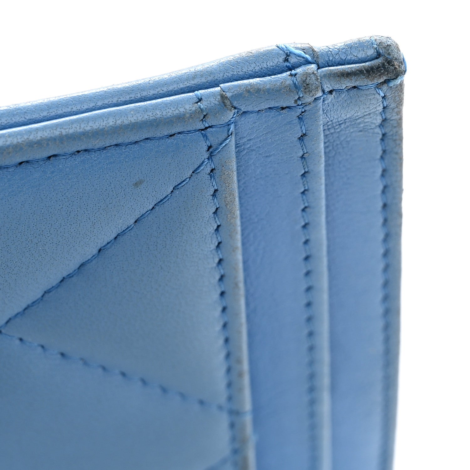 Chanel Lambskin Quilted Chanel 19 Card Holder Light Blue 9 of 10