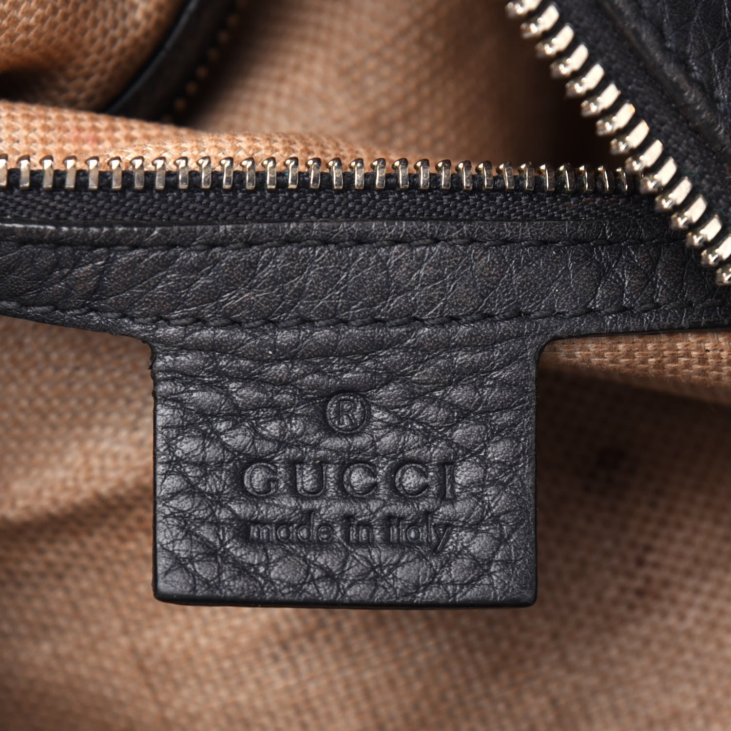 Gucci Pebbled Calfskin Medium Soho Boston Black 6 of 33