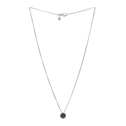 David Yurman Sterling Silver Black Diamond 8mm Petite Chatelaine Pendant Necklace 2 of 3