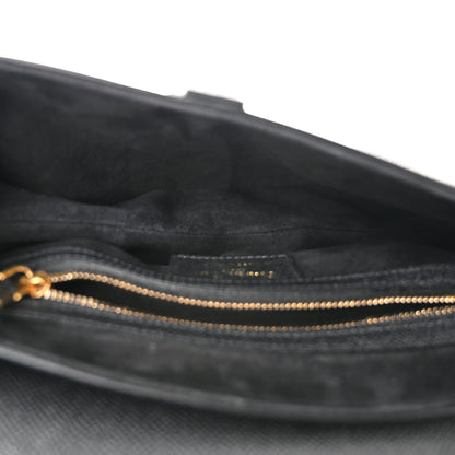 Christian Dior Grained Calfskin Saddle Bag Black 5 of 10