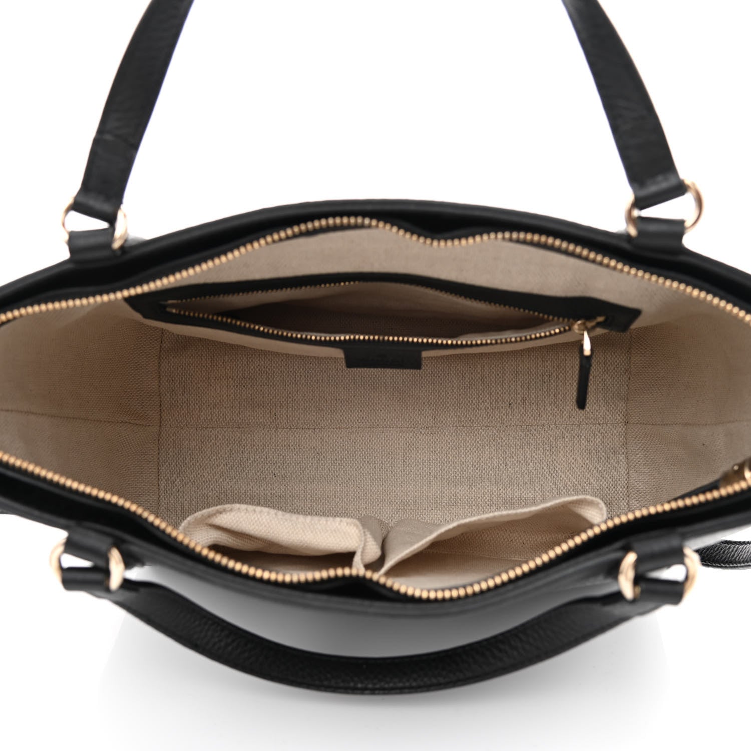 Gucci Pebbled Calfskin Small Soho Top Handle Bag Black 4 of 11