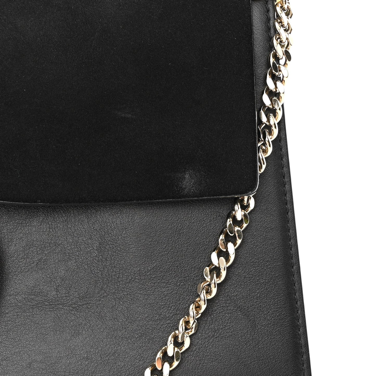 Suede Calfskin Medium Faye Shoulder Bag Black