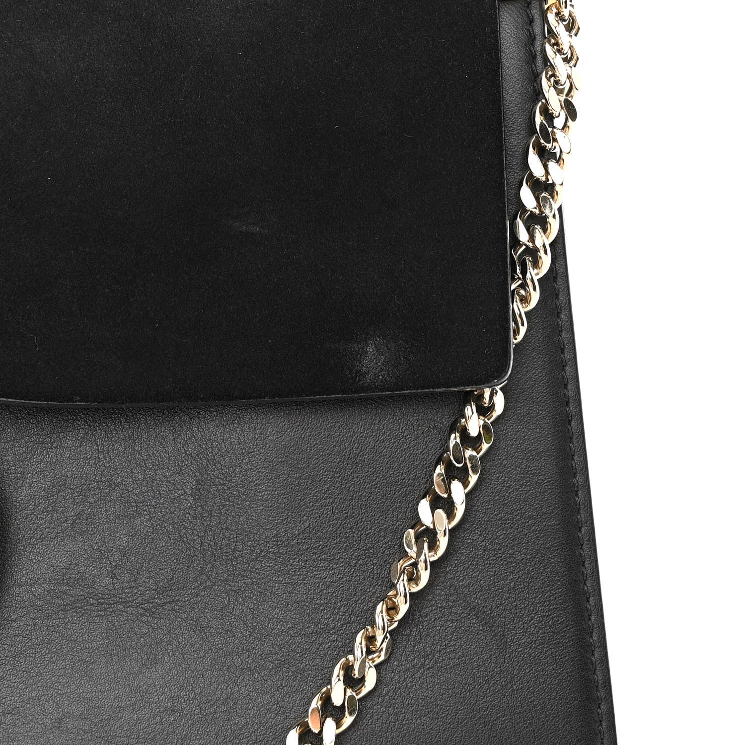Chloe Suede Calfskin Medium Faye Shoulder Bag Black 15 of 16