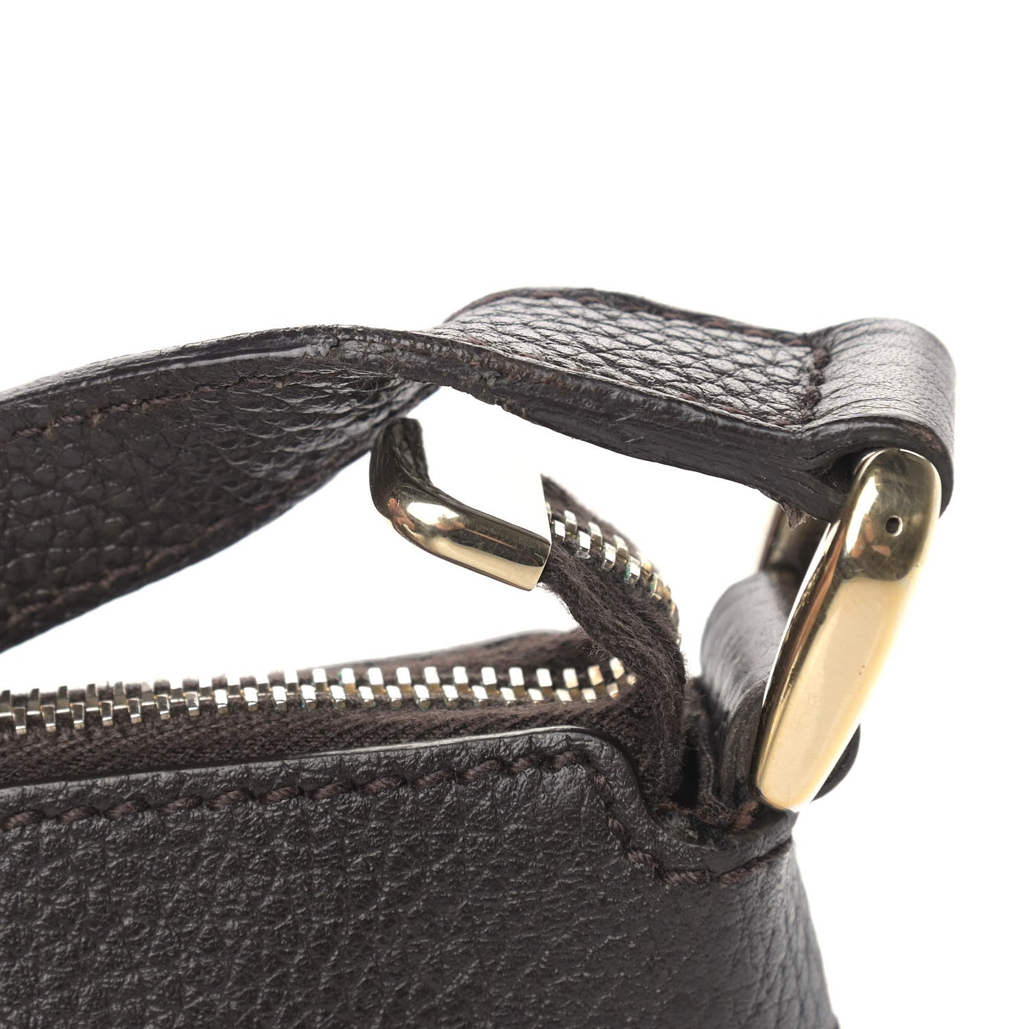 Gucci Crystal Monogram Small D Gold Ring Messenger Dark Brown 11 of 14