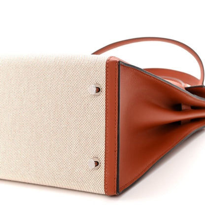Hermes Toile Swift Verso Kelly Sellier 28 Cuivre Mauve Pale 10 of 12